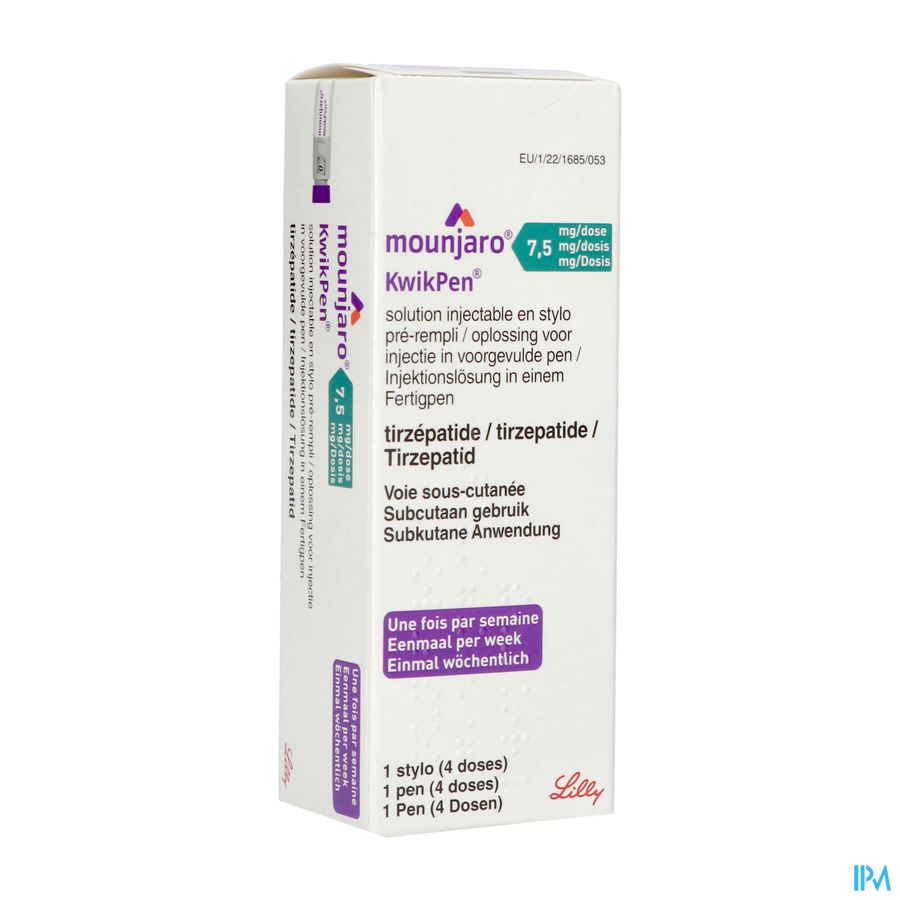 Mounjaro 7,5mg Kwikpen Opl Inj Voorgev.pen 0,6ml