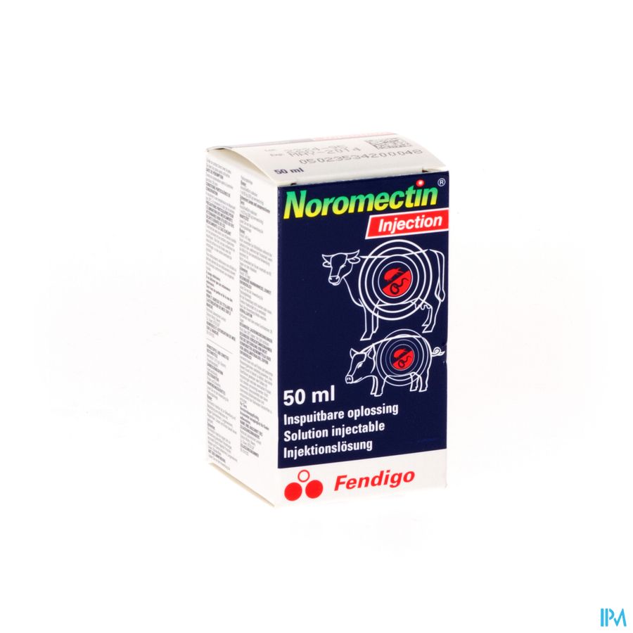 Noromectin Injectie Wormverdrijvend Runderen 50ml Noromectin Injectie Wormverdrijvend Runderen 50ml