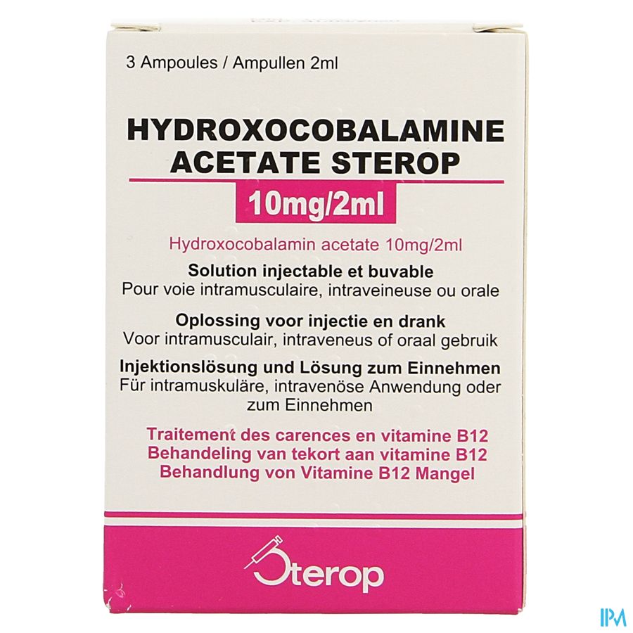 Hydroxocobal.acet. Amp 3x10mg/2ml 1