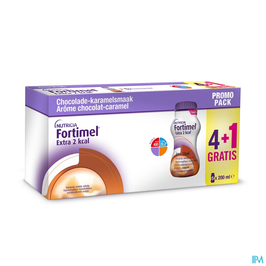 Fortimel Extra 2kcal Promo4+1 Choco Caram. 5x200ml