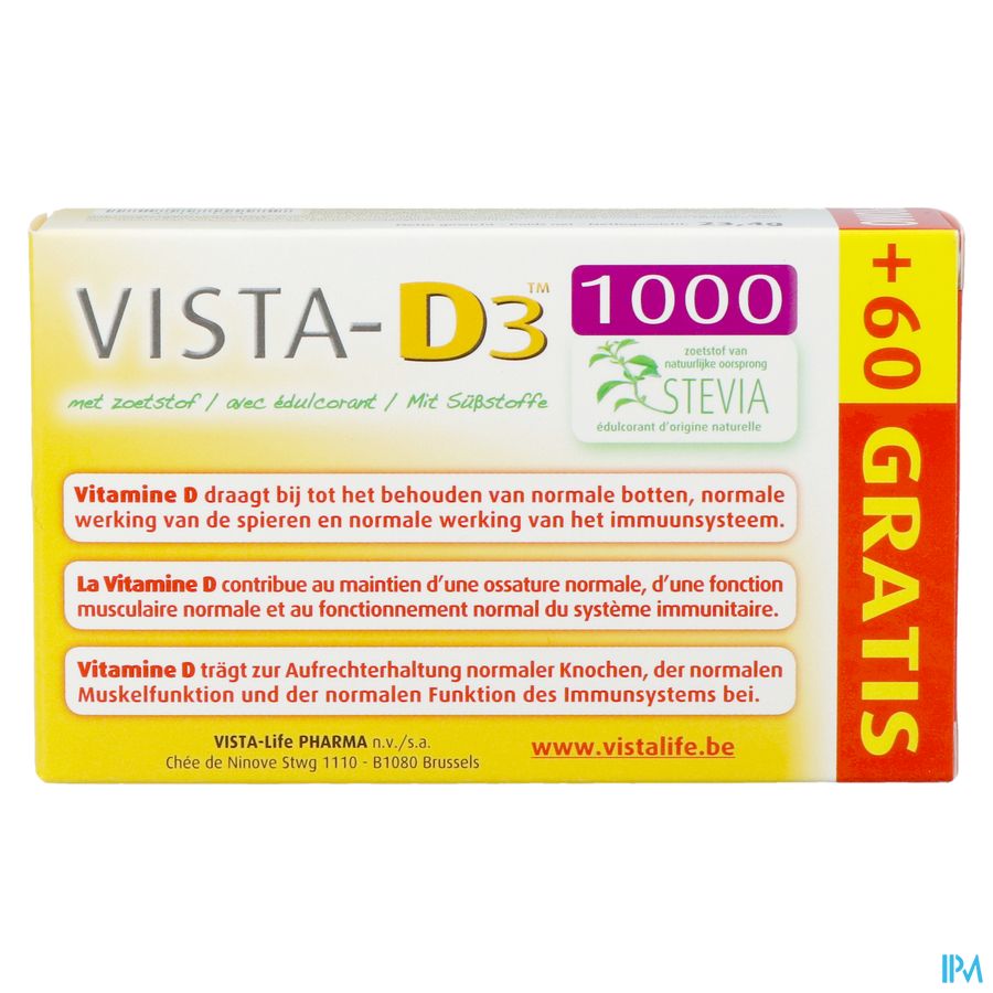 Vista D3 1000 Promo Smelttabl 120 + 60 Gratis 3