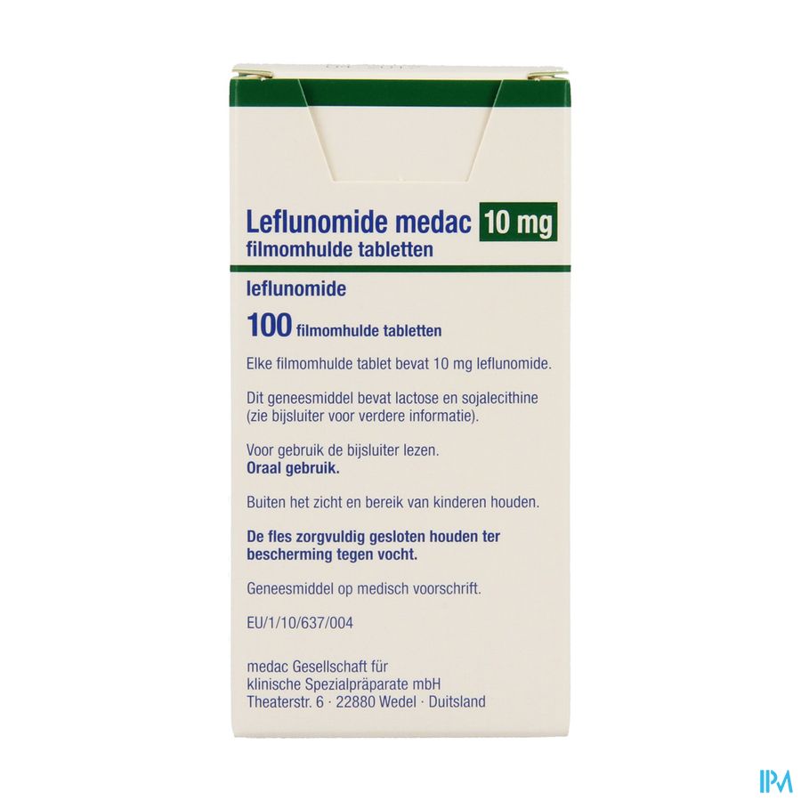 Leflunomide Medac Filmomh Tabl 100 X 10mg Leflunomide Medac Filmomh Tabl 100 X 10mg