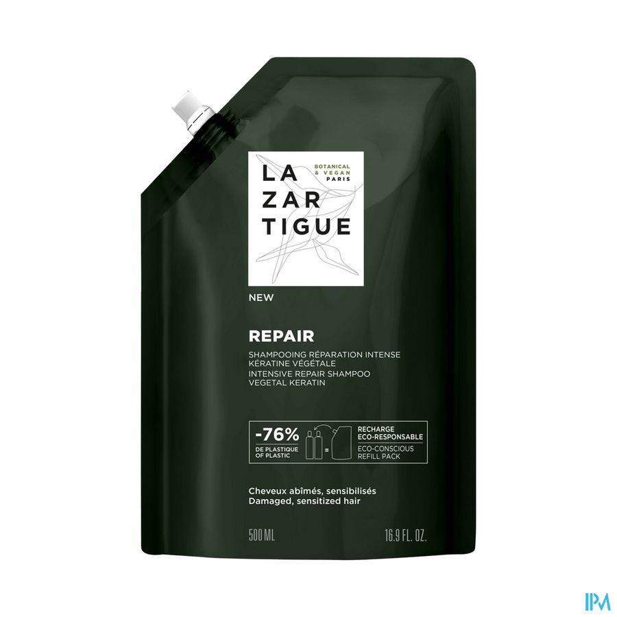 Lazartigue Intensief Herstel. Sh Eco Navul. 500ml Lazartigue Intensief Herstel. Sh Eco Navul. 500ml