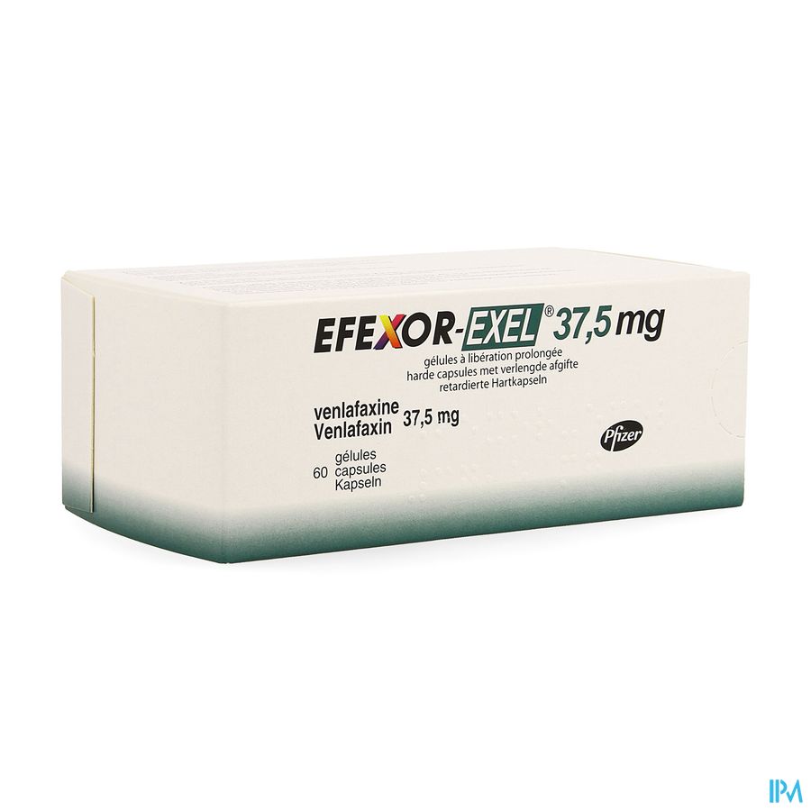 Efexor Exel 37,5mg Verlengde Afgifte Caps 60 Efexor Exel 37,5mg Verlengde Afgifte Caps 60