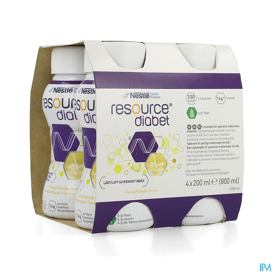 Resource Diabet Vanilla 4x200ml 12173634