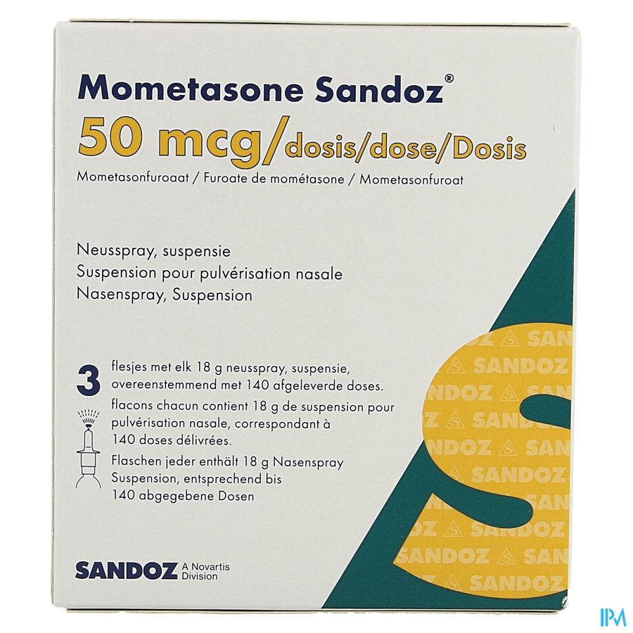 Mometasone Sandoz Neusspray 3 X 140 1 Fl 2