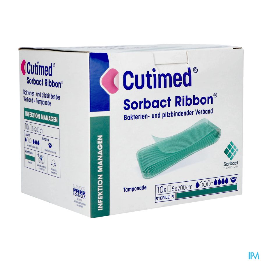 Cutimed Sorbact Ribbon Meches 5cmx200cm 10 Cutimed Sorbact Ribbon Meches 5cmx200cm 10