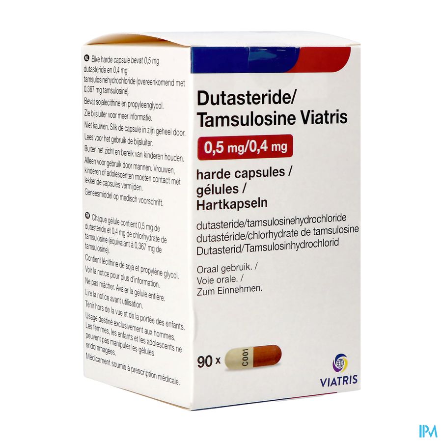 Dutasteride Tamsulosine Viatris 0,5mg/0,4mg Caps90 Dutasteride Tamsulosine Viatris 0,5mg/0,4mg Caps90