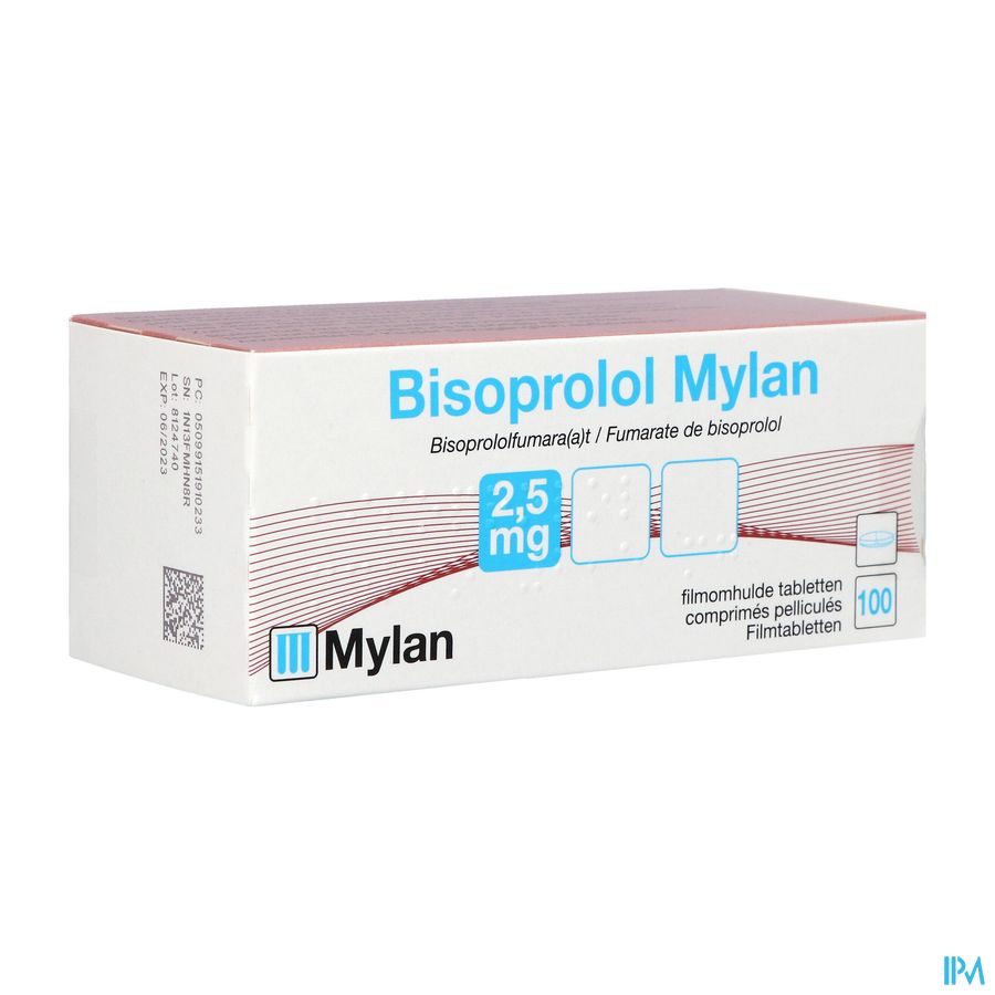 Bisoprolol Viatris 2,5mg Comp Pell 100 Bisoprolol Viatris 2,5mg Comp Pell 100
