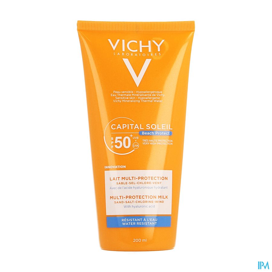 Vichy Cap. Sol. Beach Protect Zonnemelk Ip50 200ml 2