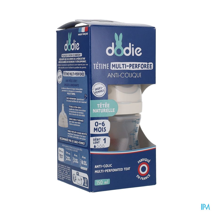 Dodie Zuigfles A/colic Speen&ring Roze +0m 150ml Dodie Zuigfles A/colic Speen&ring Roze +0m 150ml