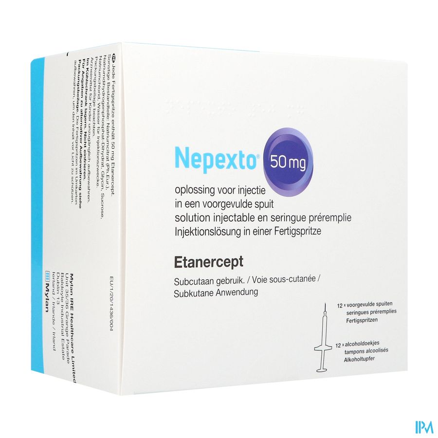 Nepexto 50mg Opl Inj Voorgevulde Spuit 12 Nepexto 50mg Opl Inj Voorgevulde Spuit 12