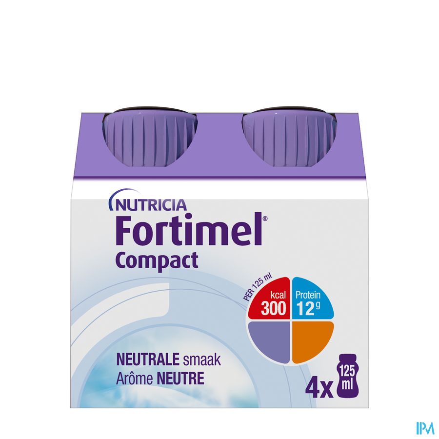 Fortimel Compact Neutraal Flesjes 4x125 ml