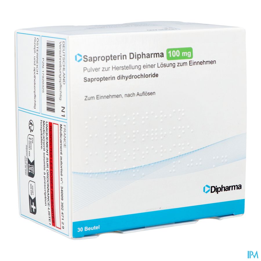 Sapropterin Dipharma 100mg Pdr Drinkb.opl Zakje30 Sapropterin Dipharma 100mg Pdr Drinkb.opl Zakje30