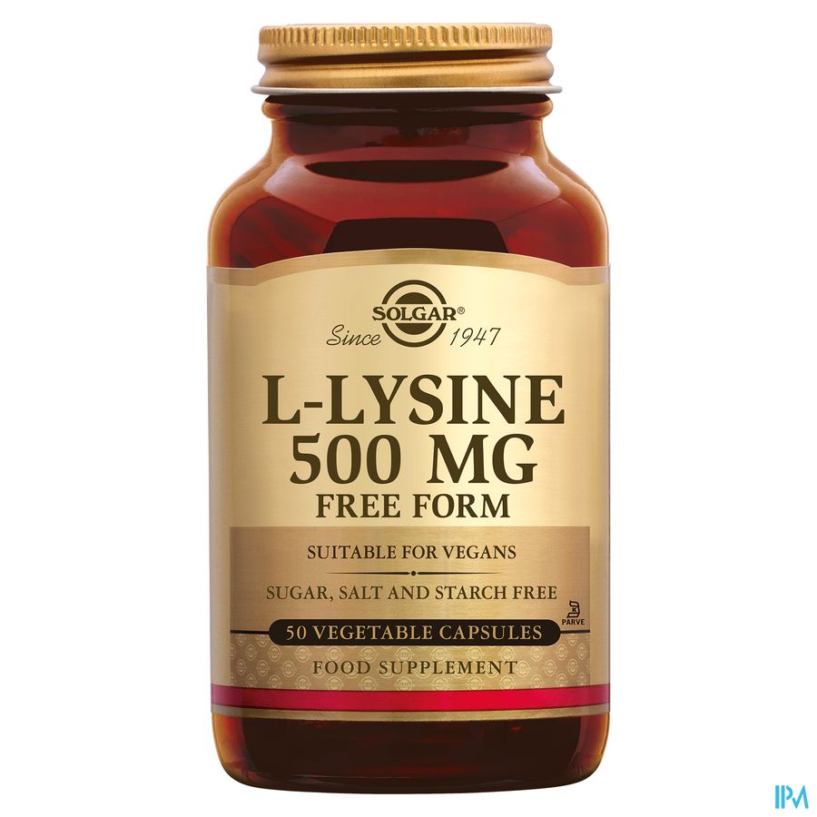 Solgar l-lysine V-caps 50x500mg Solgar l-lysine V-caps 50x500mg