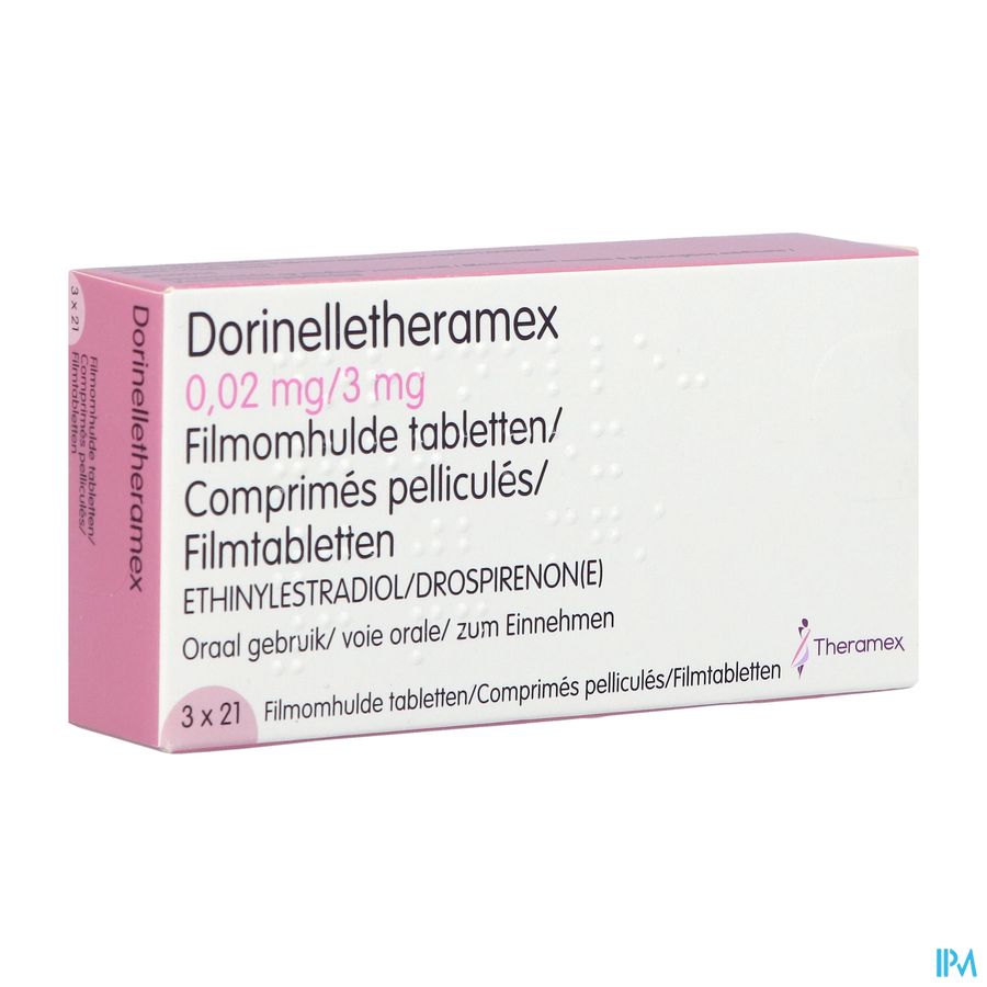 Dorinelle Theramex 3,00mg/0,02mg Comp Pell 3 X 21 Dorinelle Theramex 3,00mg/0,02mg Comp Pell 3 X 21