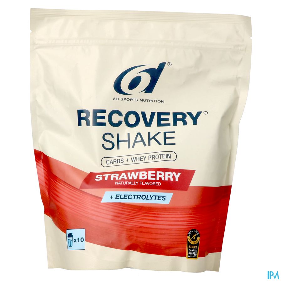 6d Recovery Shake Strawberry Pdr 850g 2