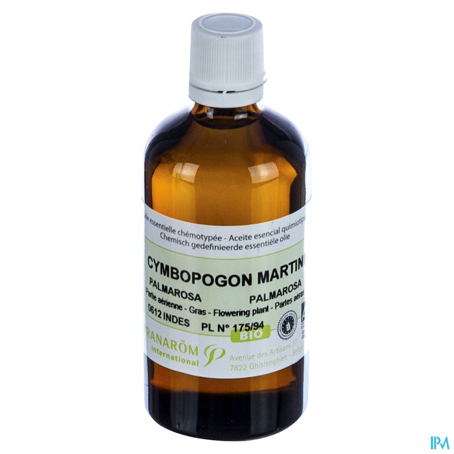 Palmarosa Bio Ess Olie 100ml Pranarom