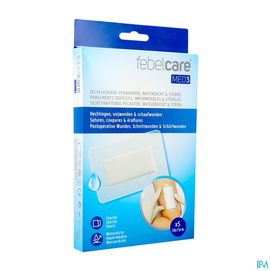 Febelcare Med3 Verb.zelfkl Ster.wtp 10x15cm 5 Febelcare Med3 Verb.zelfkl Ster.wtp 10x15cm 5