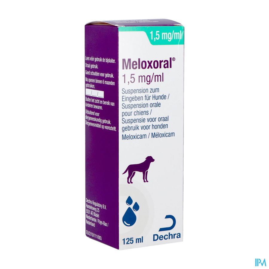 Meloxoral 1,5mg/ml Susp Ora Hond Fl 125ml Meloxoral 1,5mg/ml Susp Ora Hond Fl 125ml