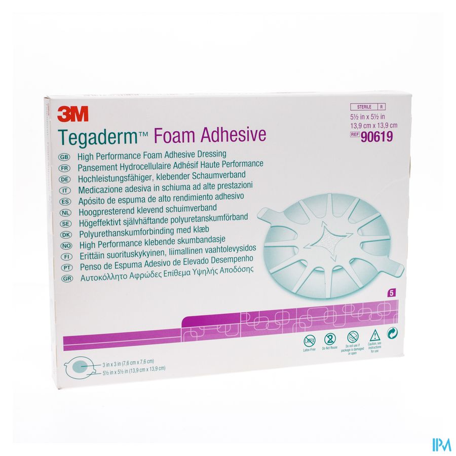 Tegaderm Foam Dressing Adh 13,97x13,97cm 5 90619