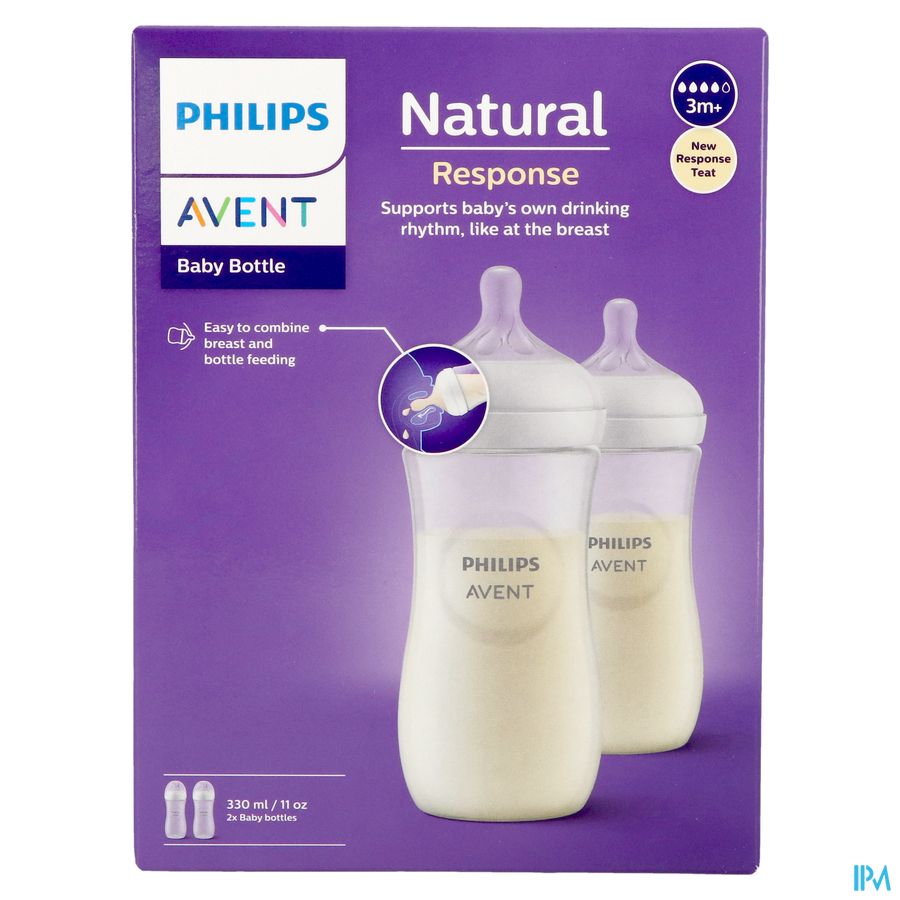 Philips Avent Natural 3.0 Zuigfles Duo 2x330ml 1