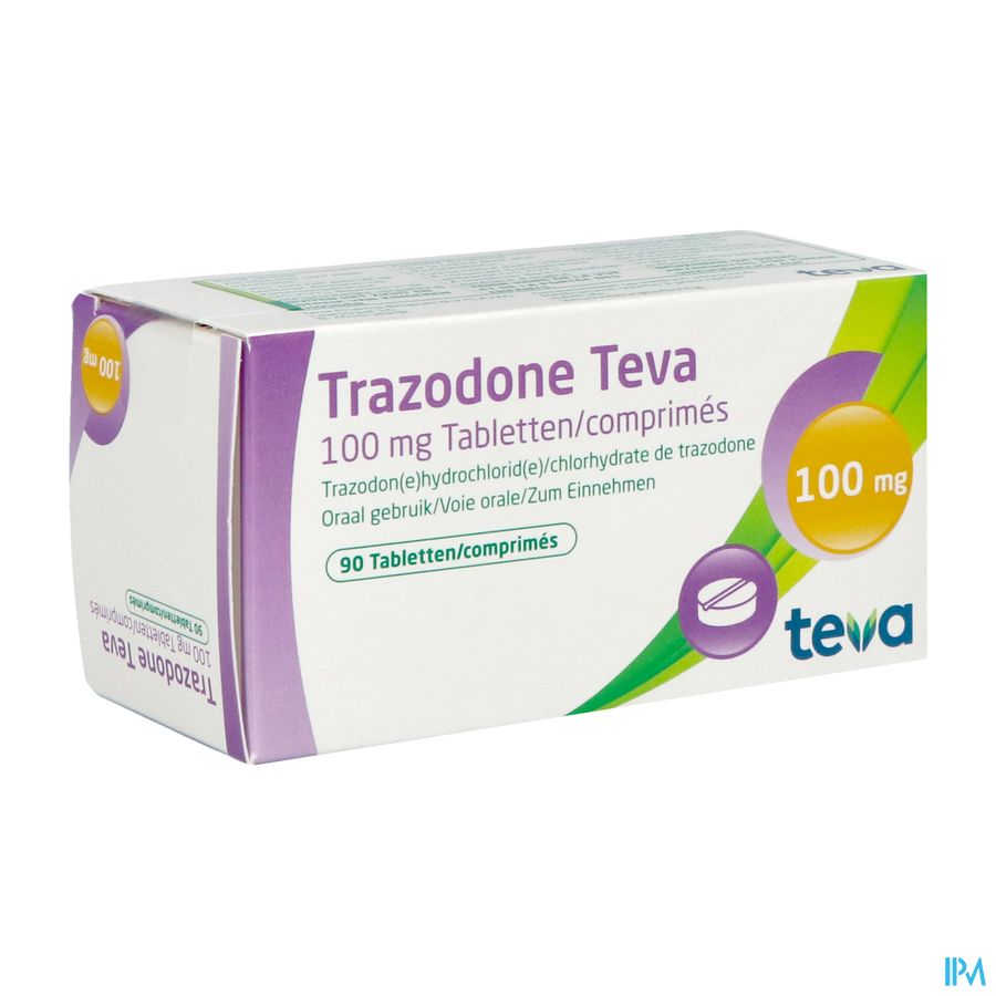 Trazodone Teva Tabl 90 X 100mg Trazodone Teva Tabl 90 X 100mg