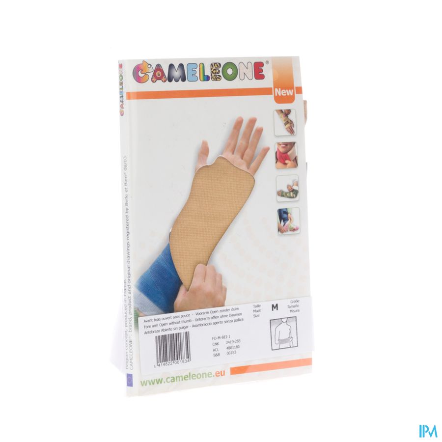 Cameleone Voorarm Open -duim Beige M 1 Cameleone Voorarm Open -duim Beige M 1