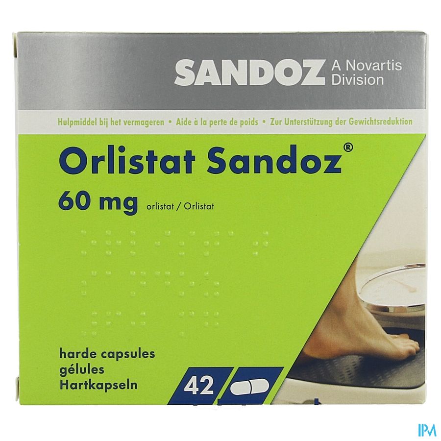 Orlistat Sandoz Harde Caps 42 X 60mg 3