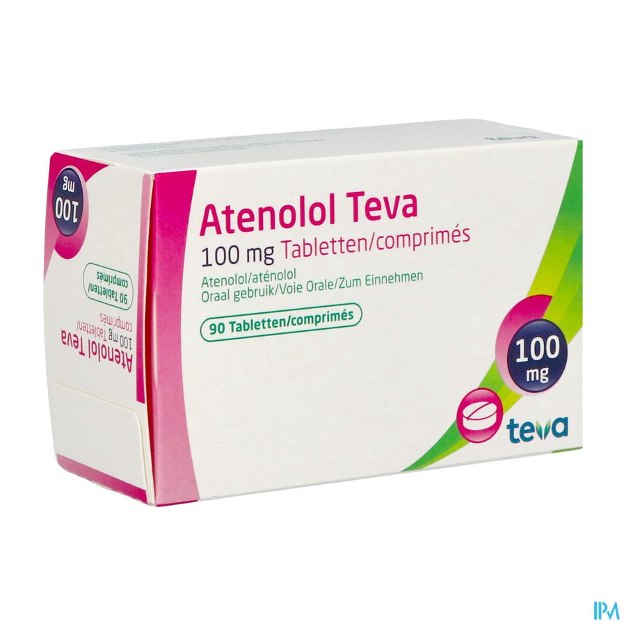 Atenolol Teva Comp Enrob 90x100mg Atenolol Teva Comp Enrob 90x100mg