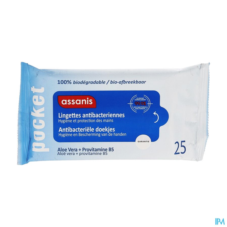 Assanis Pocket A/bact. Doekje Z/spoelen 25 Assanis Pocket A/bact. Doekje Z/spoelen 25