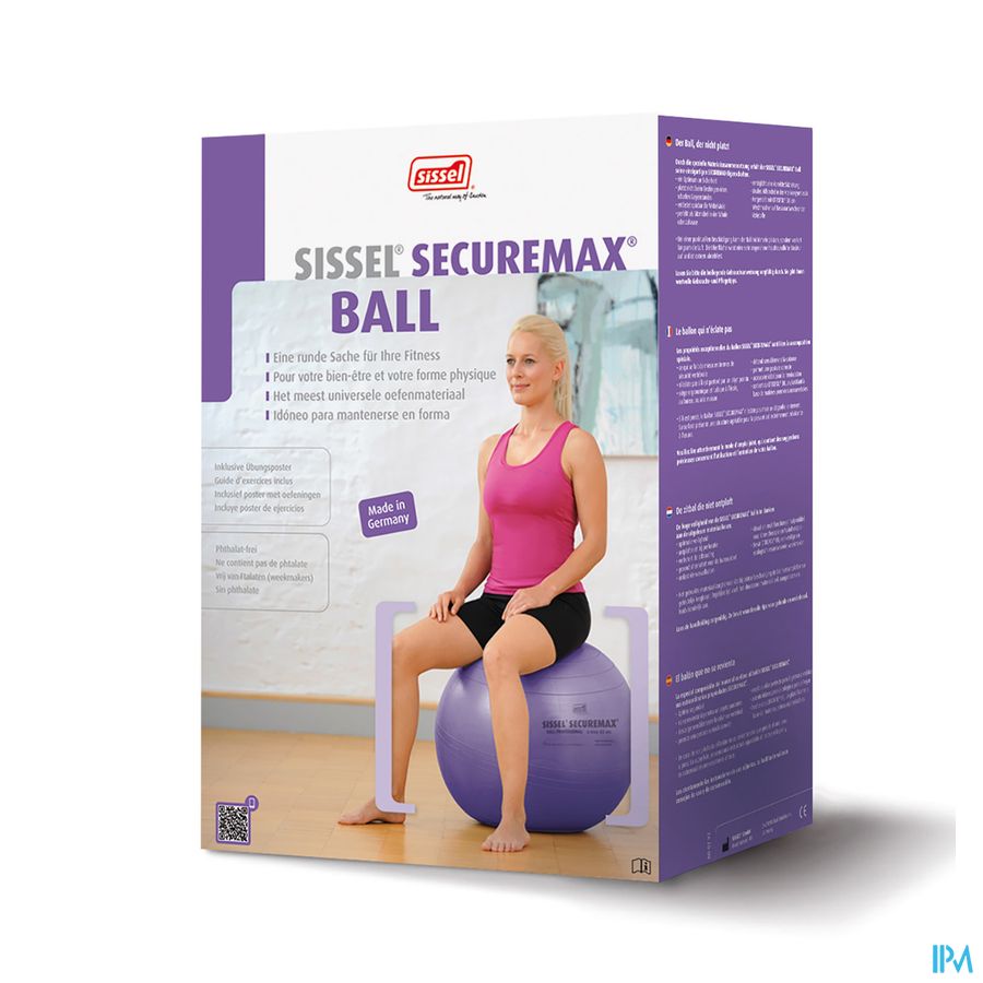 Sissel Ball Securemax Zitbal Diam.55cm Blauw-paars Sissel Ball Securemax Zitbal Diam.55cm Blauw-paars
