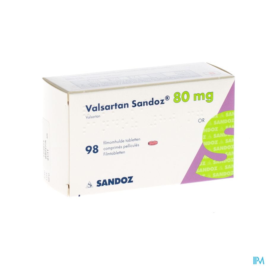 Valsartan Sandoz 80mg Filmomh Tabl 98 X 80mg 1