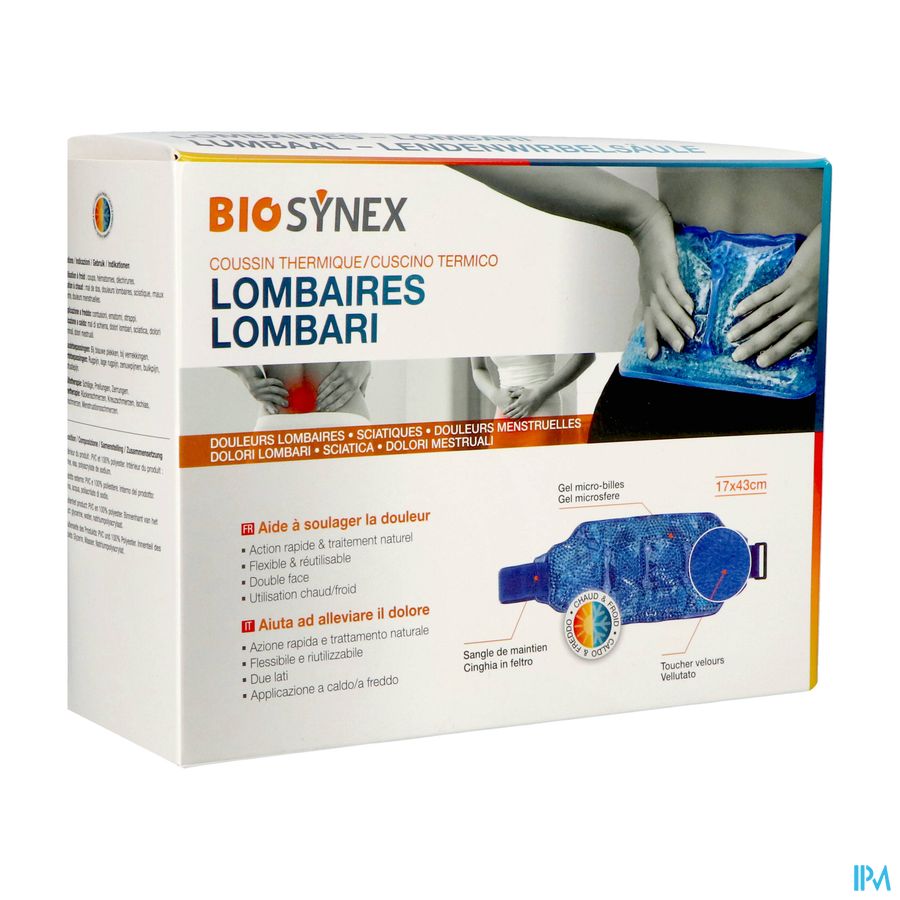 Biosynex Coussin Thermique Lombaires 17x43cm Biosynex Coussin Thermique Lombaires 17x43cm