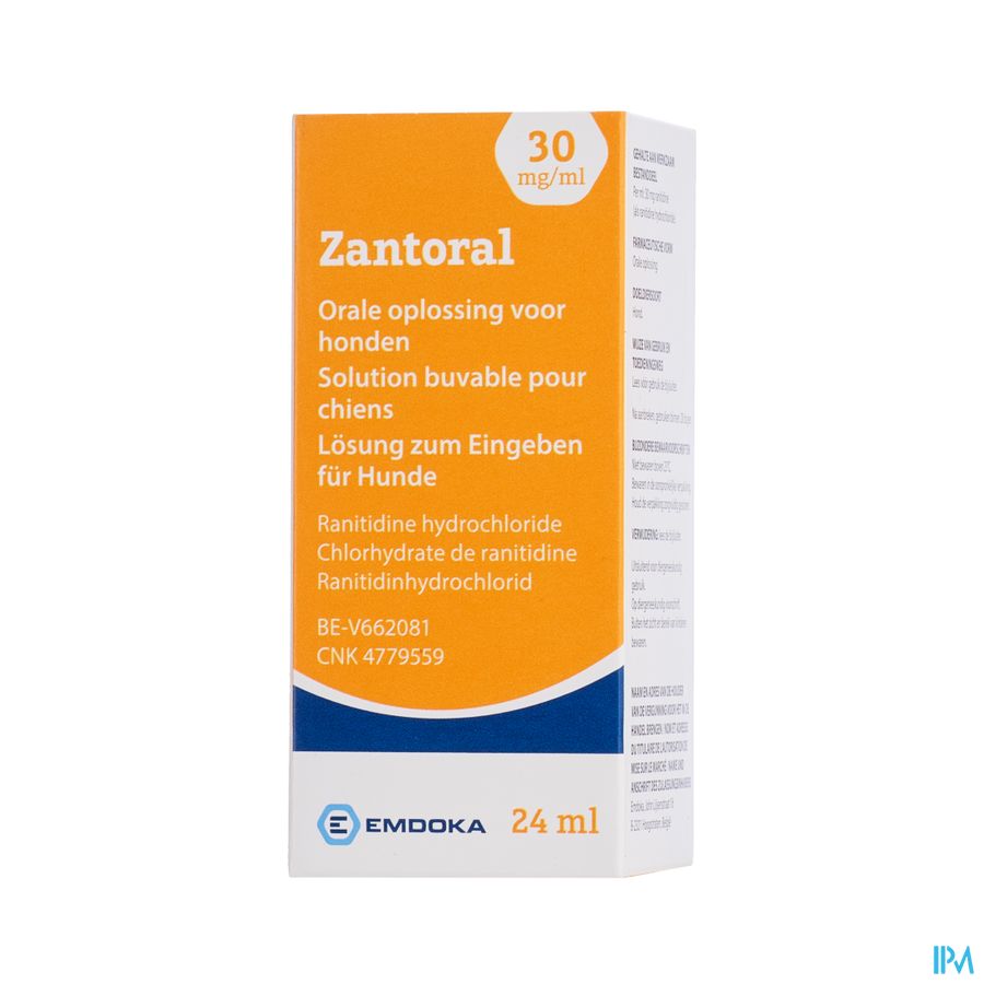 Zantoral 30mg/ml Orale Opl. Honden 24ml Zantoral 30mg/ml Orale Opl. Honden 24ml
