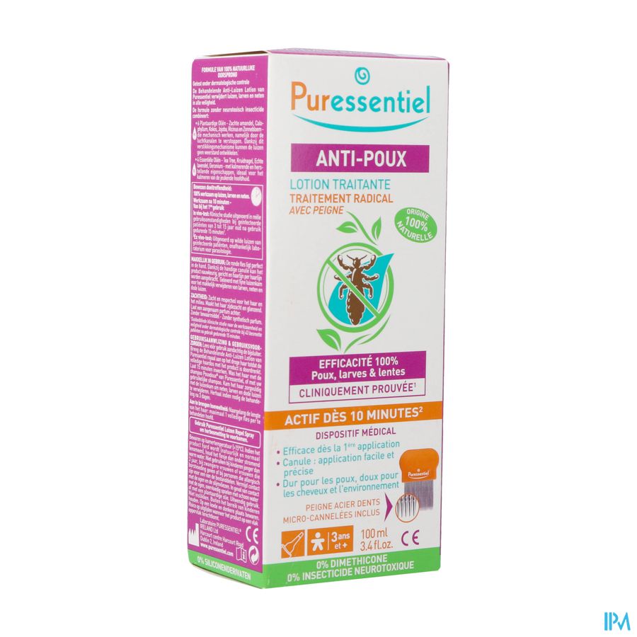 Puressentiel Anti-poux 100ml + Peigne Puressentiel Anti-poux 100ml + Peigne