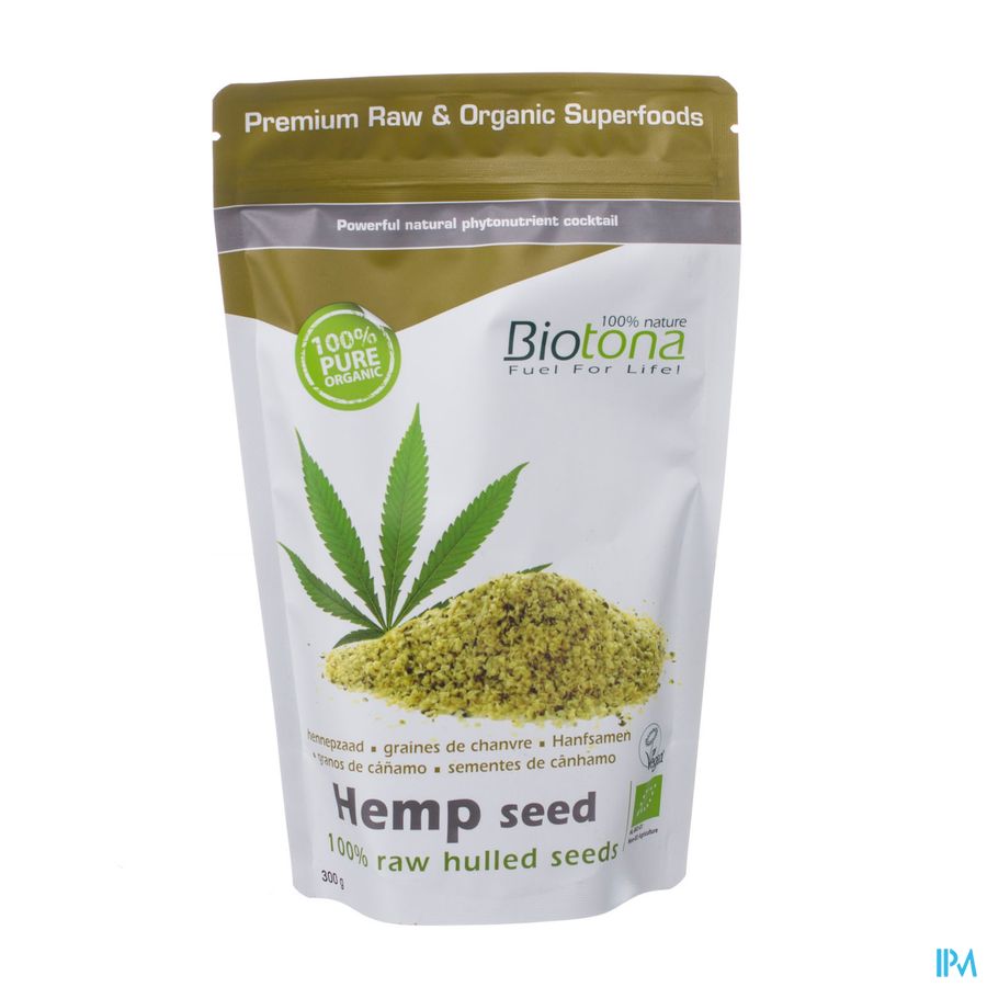 Biotona Hemp Raw Hulled Seed 300g Biotona Hemp Raw Hulled Seed 300g