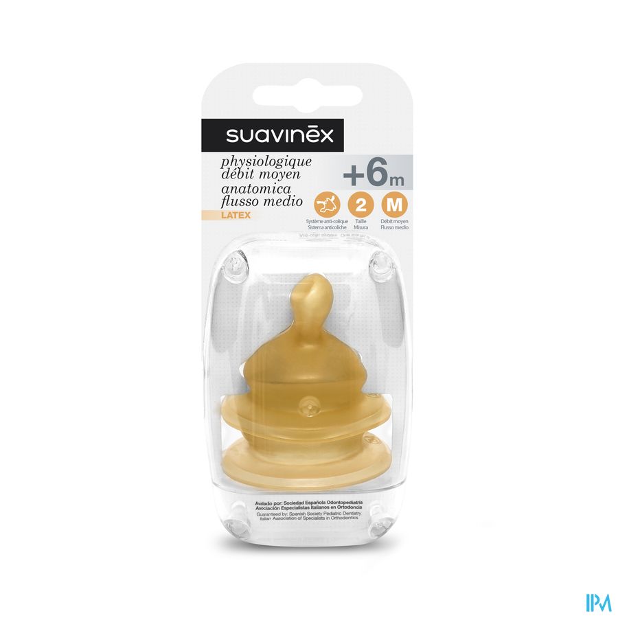 Suavinex Teets Zuigspeen Latex Anat. 2 Medium 2