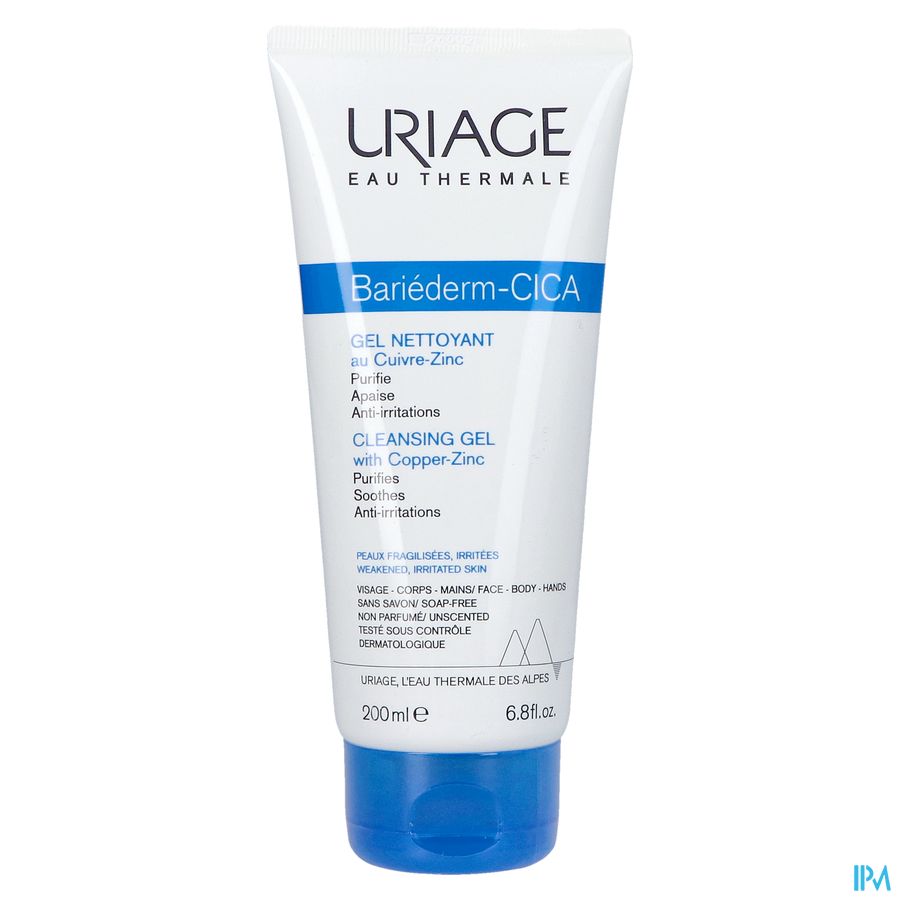 Uriage Bariederm Cica Gel Reinig.cuivre Zinc 200ml 1