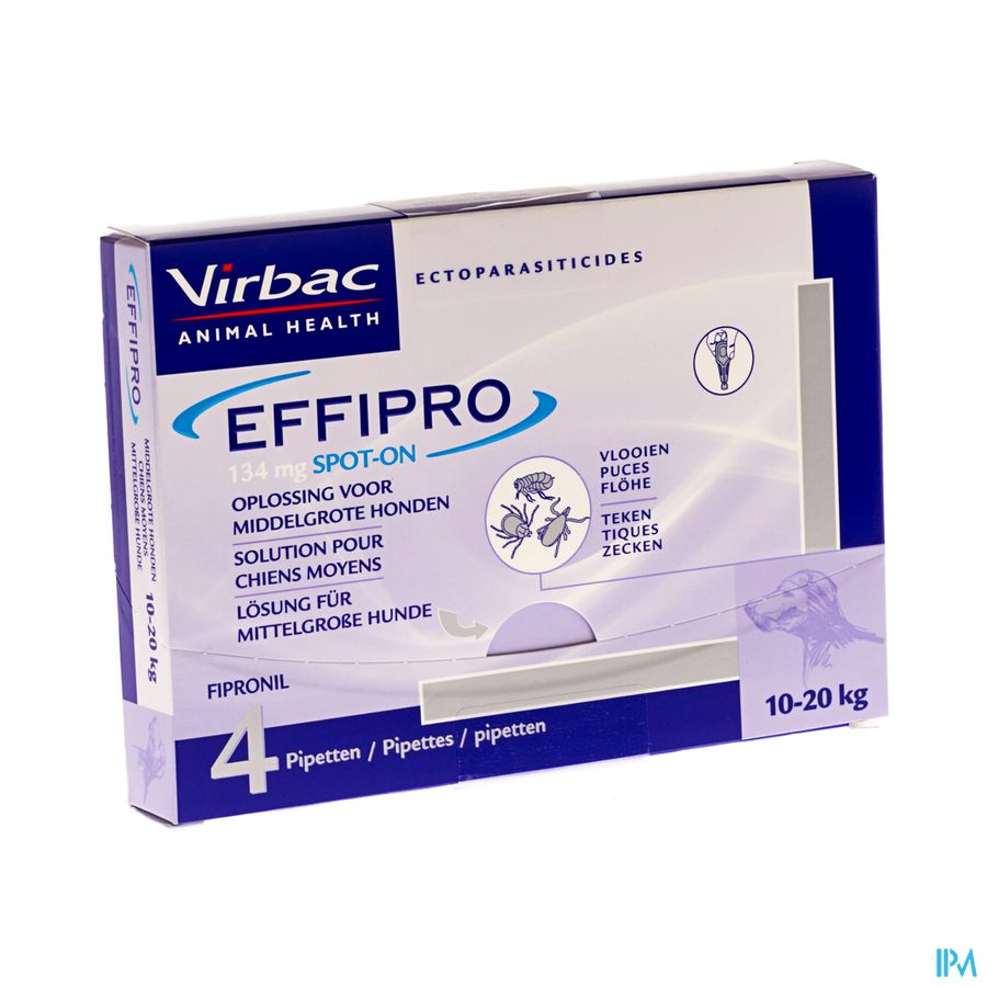 Effipro 134mg Spot-on Opl Hond Pipet 4x1,34ml