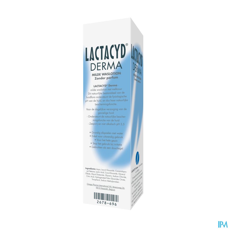 Lactacyd Derma Wasemuls Z/zeep 250ml