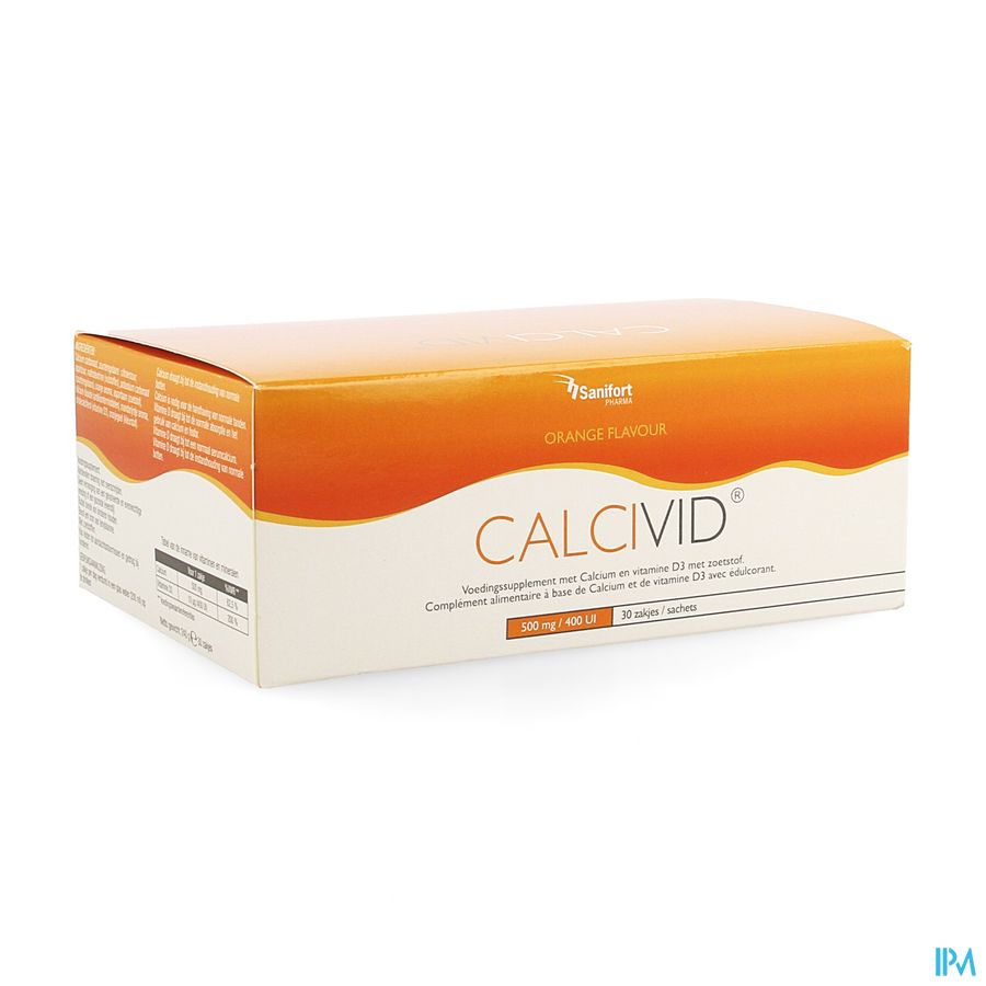 Calcivid 500mg/400ie Orange Sach 30 1