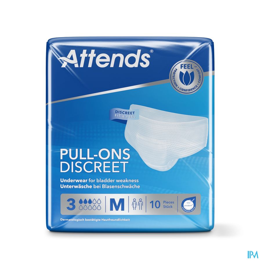 Attends Pull-on Plus 3 Discrete M 10 Attends Pull-on Plus 3 Discrete M 10