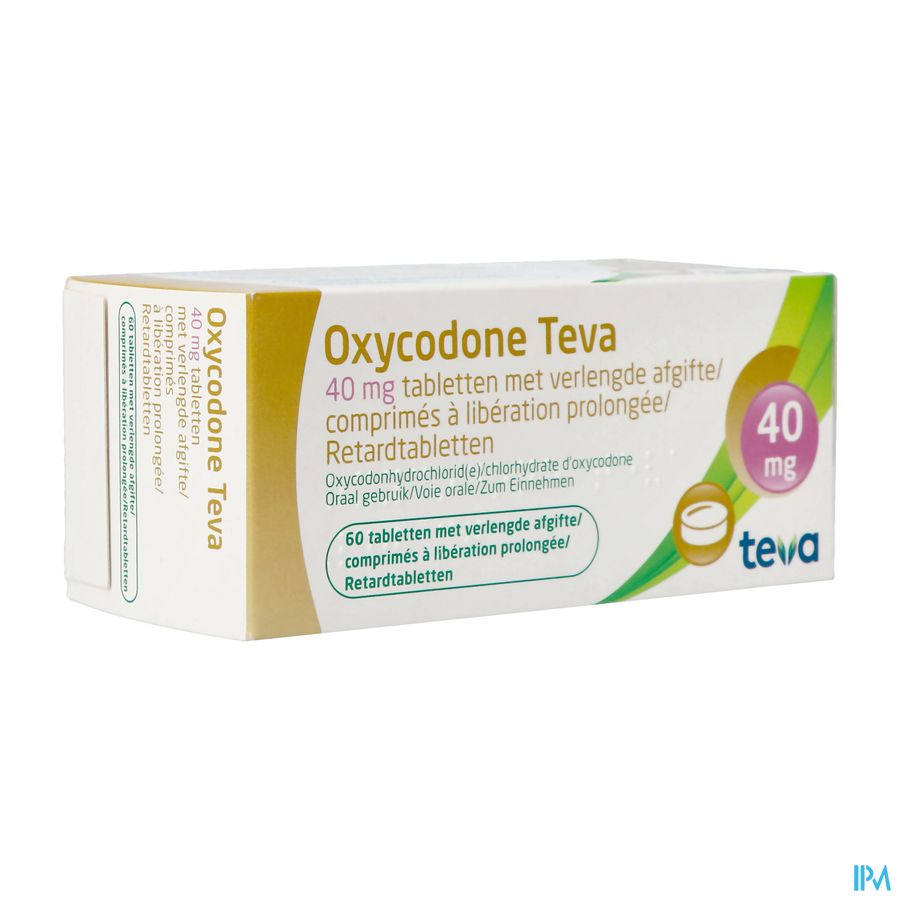 Oxycodone Teva 40mg Verlengde Afgifte Comp 60 Oxycodone Teva 40mg Verlengde Afgifte Comp 60