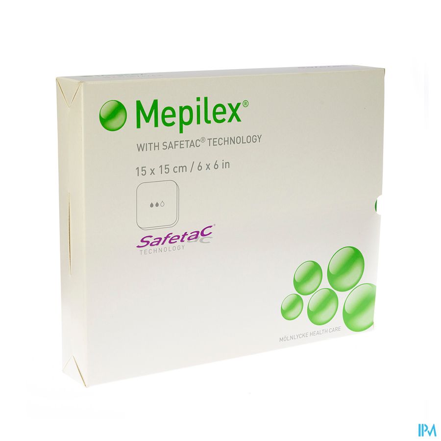 Mepilex Schuimverb Sil Abs Ster 15x15cm 5 294300 2