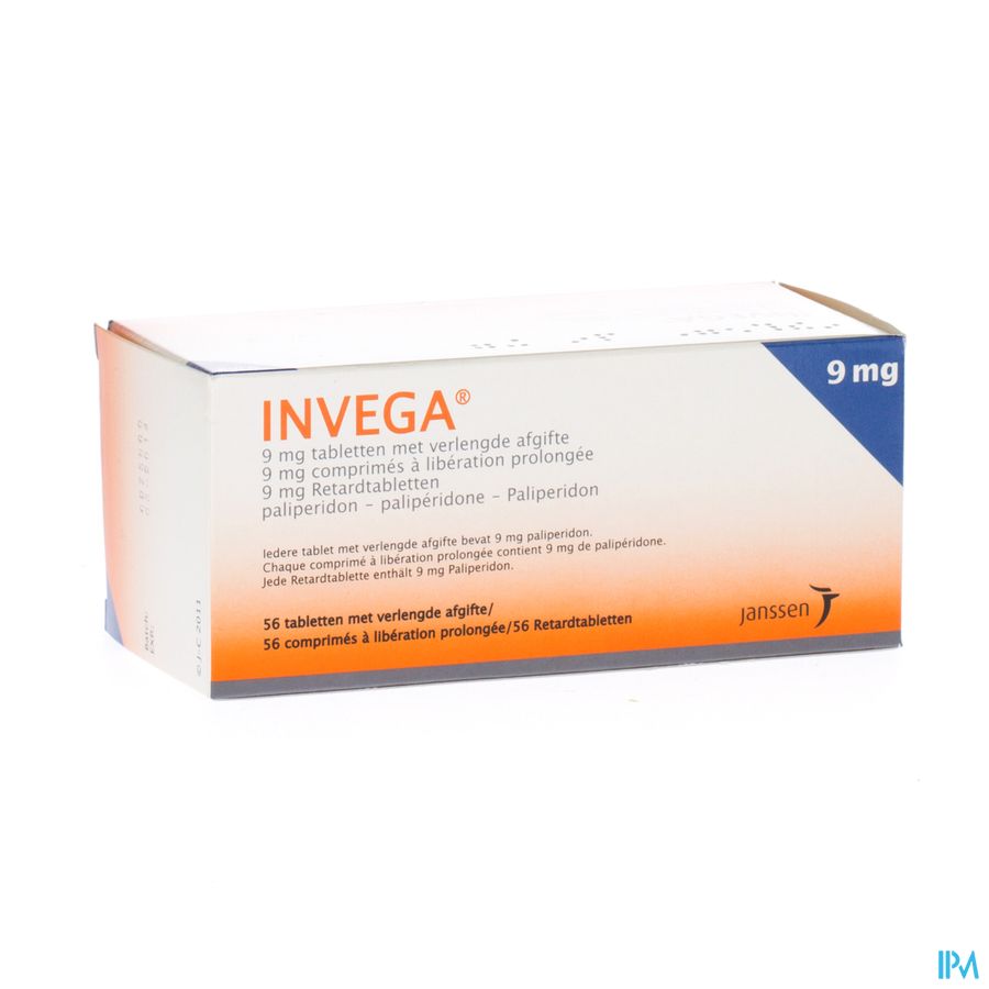 Invega Tabl Retard 56 X 9mg 1