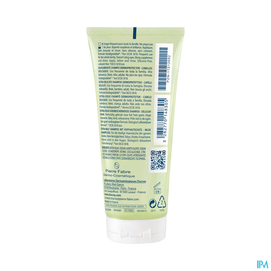 Ducray Extra-doux Huidbescherm. Shampoo 100ml Nf 3