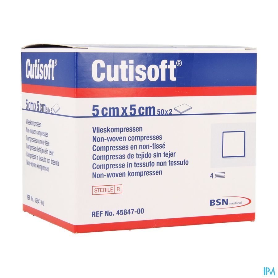 Cutisoft Ster Non Woven 5,0x 5,0cm 50x2