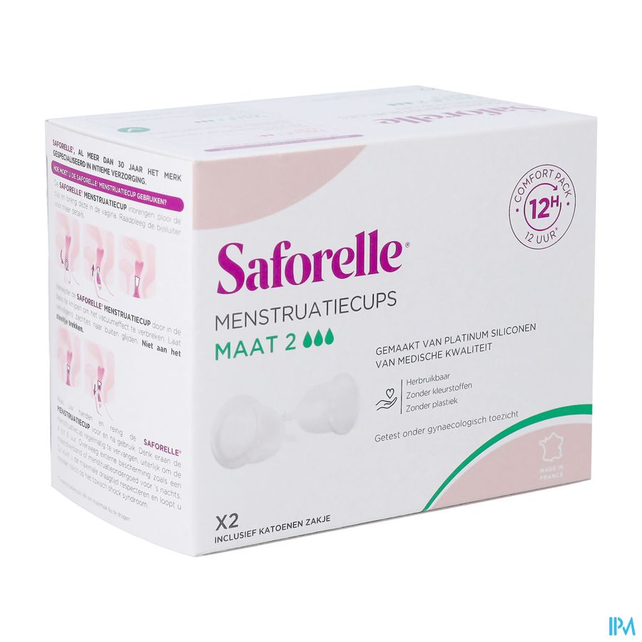 Saforelle Menstruatiecups Pack Comfort 12h T2 Saforelle Menstruatiecups Pack Comfort 12h T2