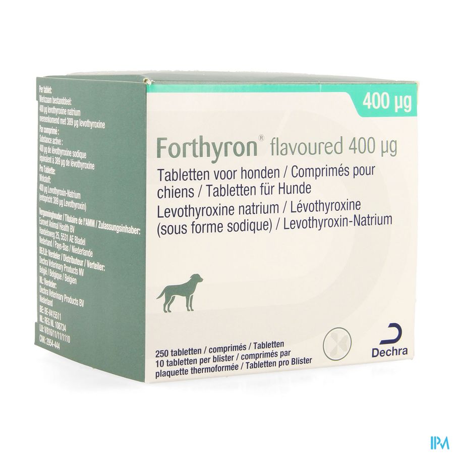 Forthyron Flavoured 400mcg Hond Tabl 250